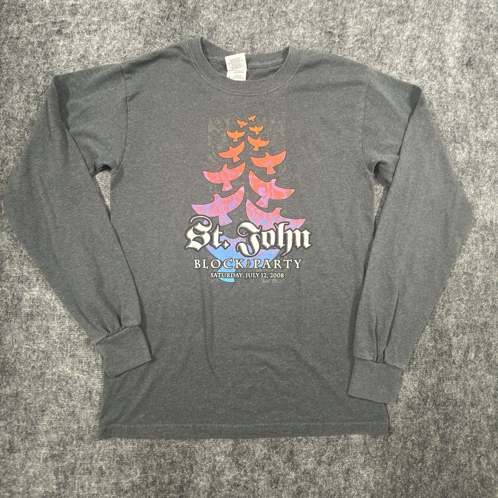 2008 St John Block Party Shirt Small Soul Asylum BoDeans Cloud Cult Long Sleeve
